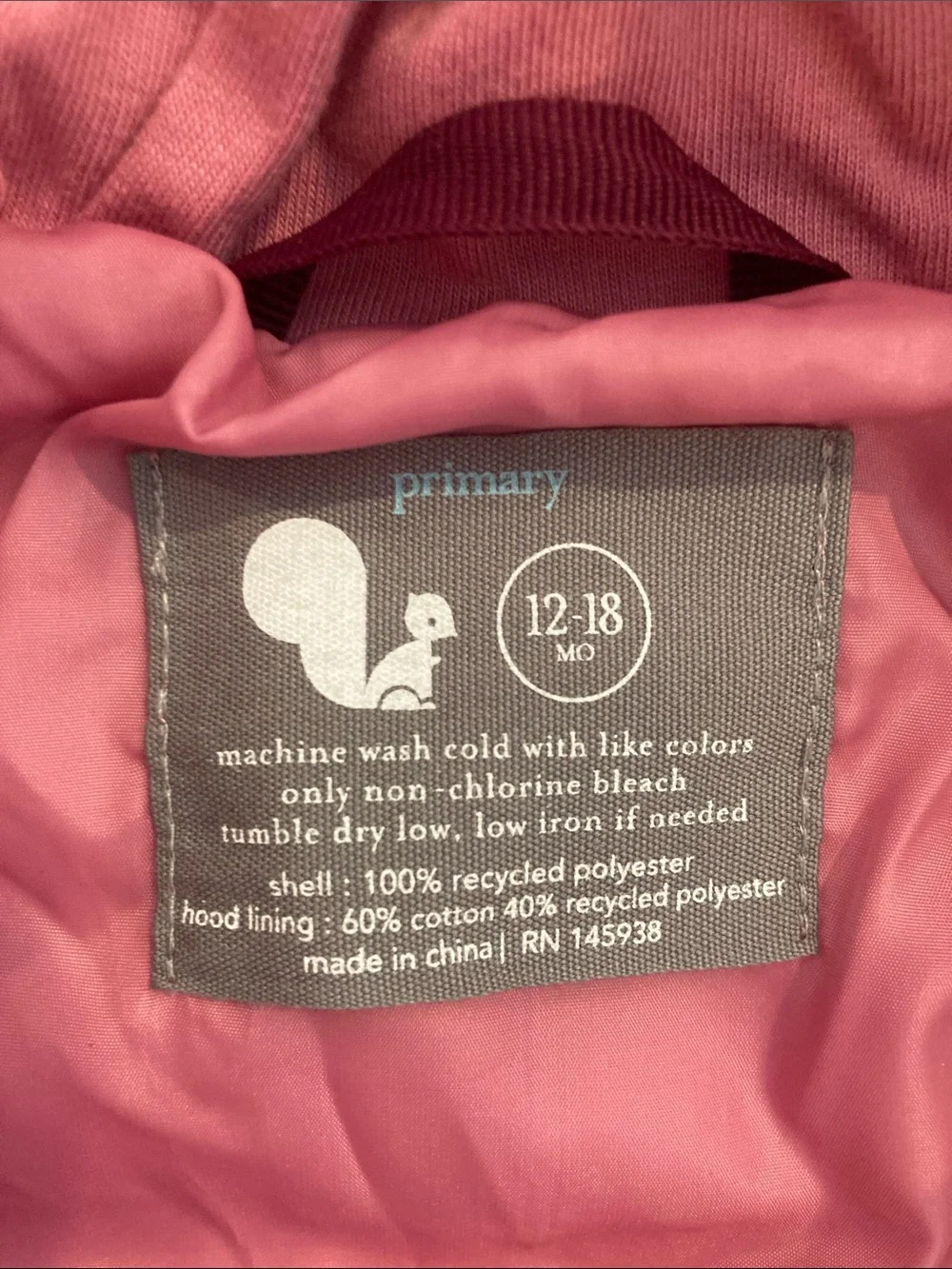 Primary Baby Puffer Suit